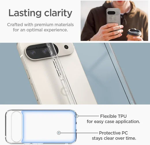 Spigen Ultra Hybrid Google Pixel 9 / 9 Pro Hoesje Back Cover Transparant afbeelding 4