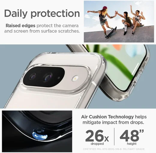 Spigen Ultra Hybrid Google Pixel 9 / 9 Pro Hoesje Back Cover Transparant afbeelding 5