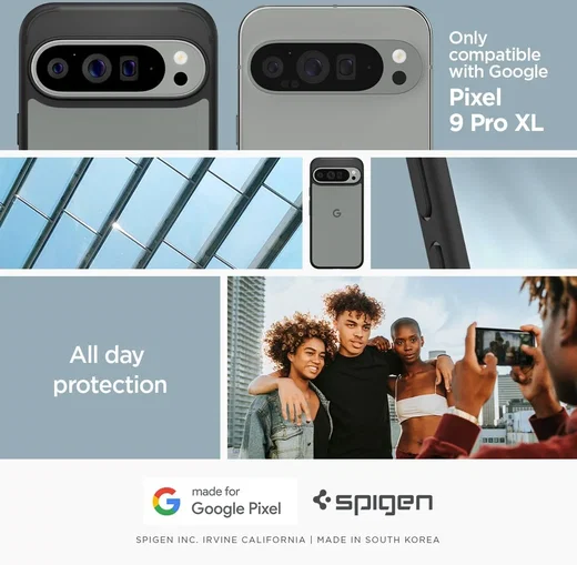 Spigen Ultra Hybrid Google Pixel 9 Pro XL Hoesje Back Cover Zwart afbeelding 2