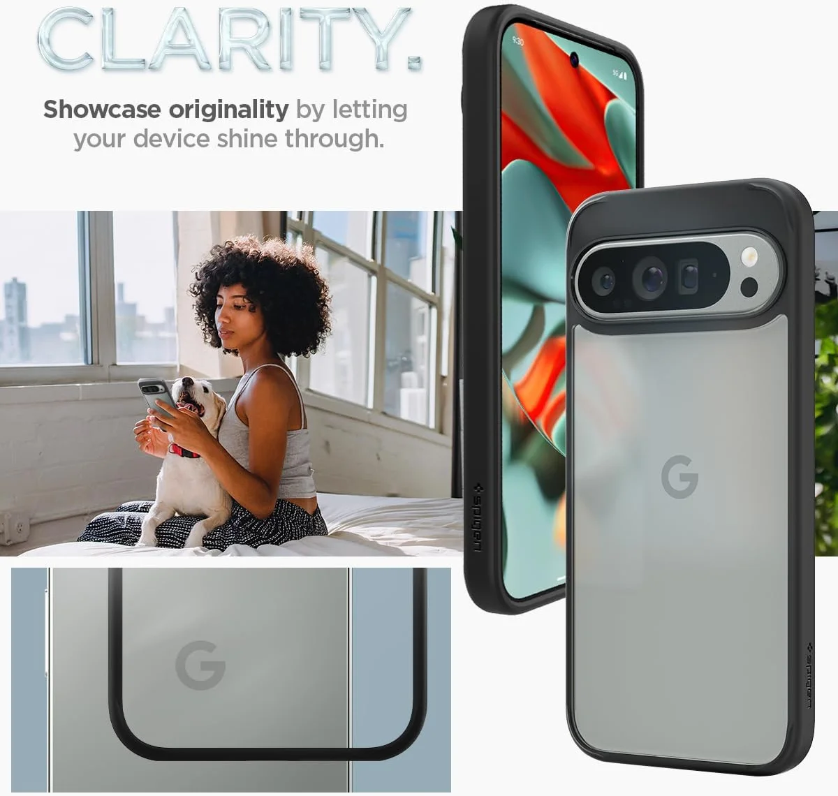 Spigen Ultra Hybrid Google Pixel 9 Pro XL Hoesje Back Cover Zwart afbeelding 3