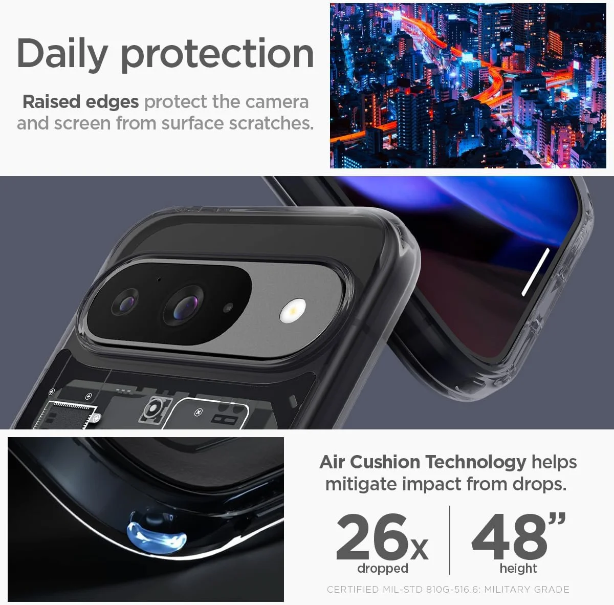 Spigen Ultra Hybrid Google Pixel 9 / 9 Pro Hoesje Back Cover Zero One afbeelding 5
