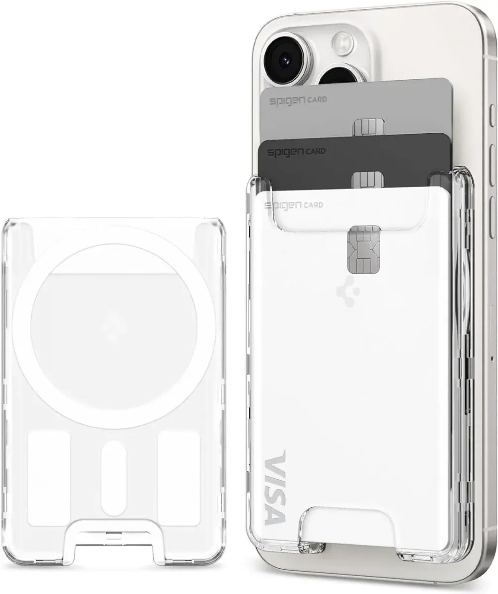 Spigen Ultra Hybrid Magsafe Kaarthouder Transparant afbeelding 1