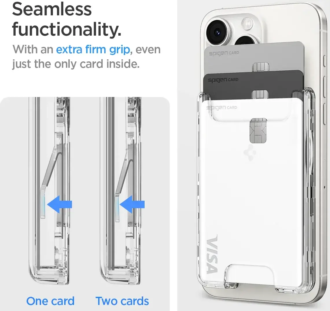 Spigen Ultra Hybrid Magsafe Kaarthouder Transparant afbeelding 2