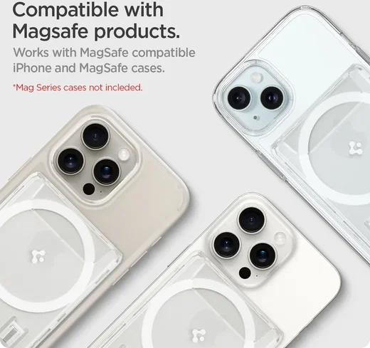 Spigen Ultra Hybrid Magsafe Kaarthouder Transparant afbeelding 6