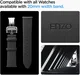 Spigen Enzo - Universeel Smartwatch 20MM Bandje - Echt Leer - Zwart afbeelding 2