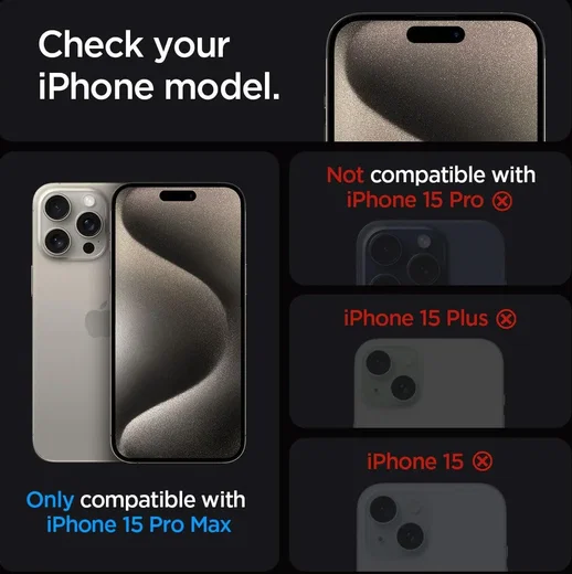 Spigen EZ Fit GLAS.tR Apple iPhone 15 Pro Max Privacy Glass (1-Pack) afbeelding 3
