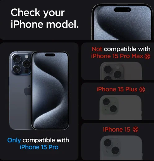Spigen EZ Fit GLAS.tR Apple iPhone 15 Pro Privacy Glass 1-Pack afbeelding 3