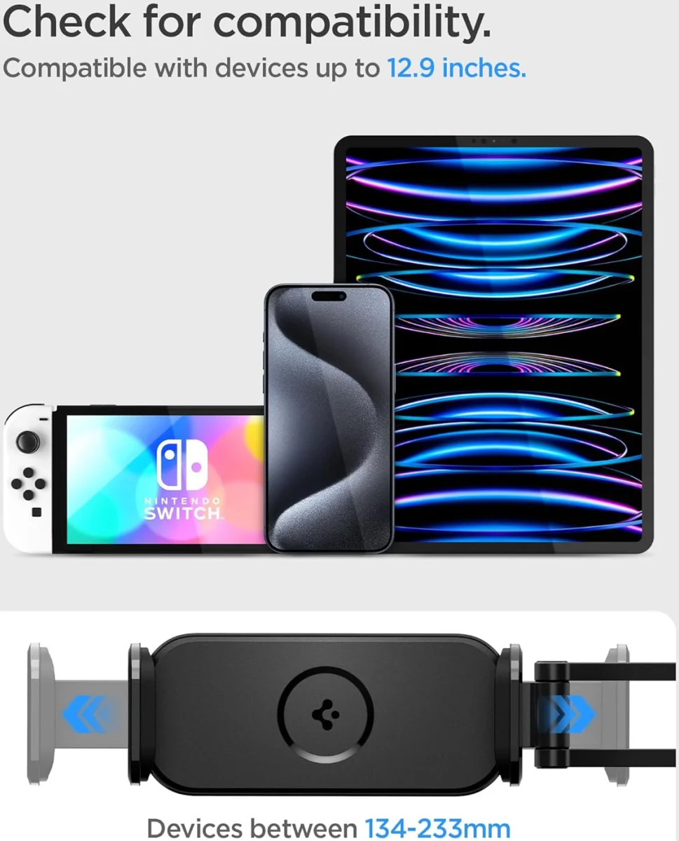 Spigen OneTap Houder voor Telefoon/Nintendo/Tablet/iPad Auto Hoofdsteun afbeelding 3