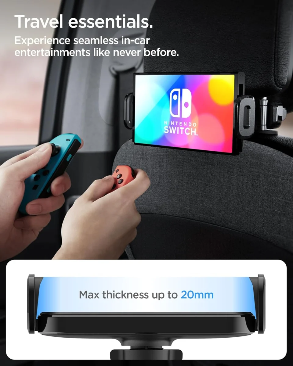 Spigen OneTap Houder voor Telefoon/Nintendo/Tablet/iPad Auto Hoofdsteun afbeelding 7