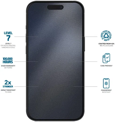 Eiger Mountain Glass Apple iPhone 16 Pro Max Screen Protector afbeelding 2