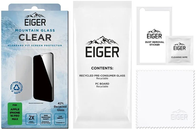 Eiger Mountain Glass Apple iPhone 16 Pro Max Screen Protector afbeelding 4