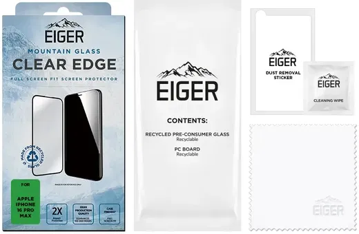 Eiger Mountain Glass Edge Apple iPhone 16 Pro Max Screen Protector afbeelding 4