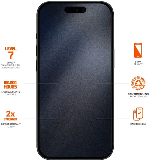 Eiger Mountain Privacy Apple iPhone 16 Pro Max Screen Protector afbeelding 3