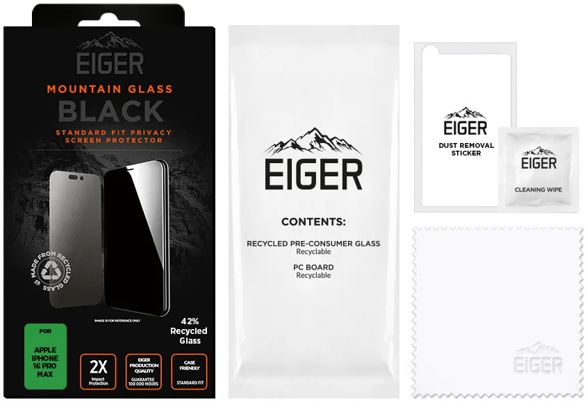 Eiger Mountain Privacy Apple iPhone 16 Pro Max Screen Protector afbeelding 4