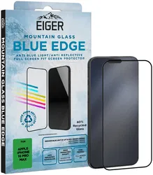 Eiger Mountain Blue Edge iPhone 16 Pro Max Screen Protector Anti-Blue Light afbeelding