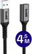 Buddi Flex USB-A Female naar USB-A Male Verlengkabel USB 3.0 4.5M Zwart afbeelding 1