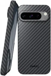 NEKIT Fiber Google Pixel 9 Pro XL Hoesje MagSafe Kevlar Back Cover Dun Zwart afbeelding