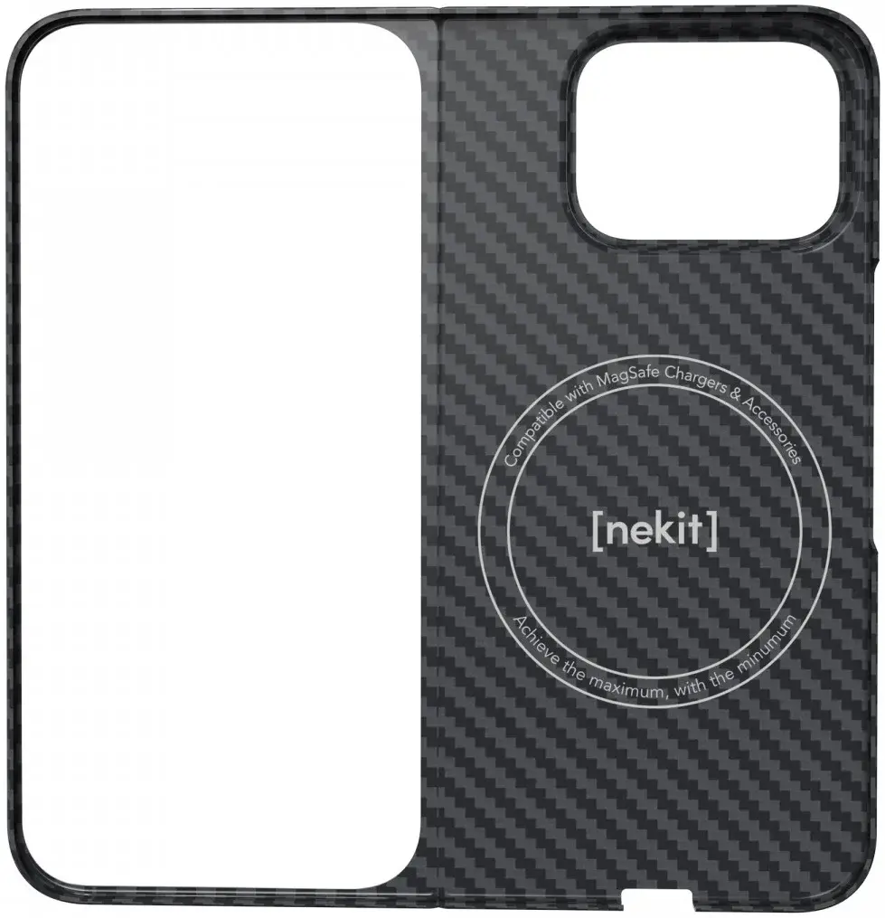 NEKIT Fiber Google Pixel 9 Pro Fold Hoesje MagSafe Kevlar Back Cover Dun Zwart afbeelding 12