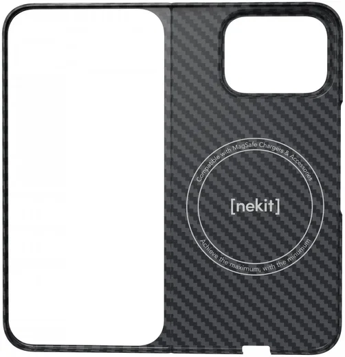 NEKIT Fiber Google Pixel 9 Pro Fold Hoesje MagSafe Kevlar Back Cover Dun Zwart afbeelding 12