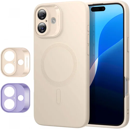 ESR Cloud Soft HaloLock Apple iPhone 16 Hoesje MagSafe Beige afbeelding 1