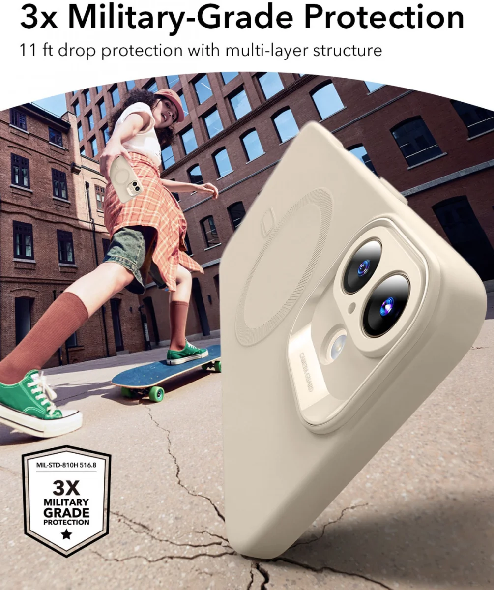 ESR Cloud Soft HaloLock Apple iPhone 16 Hoesje MagSafe Beige afbeelding 2