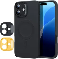 ESR Cloud Soft HaloLock Apple iPhone 16 Hoesje MagSafe Zwart afbeelding