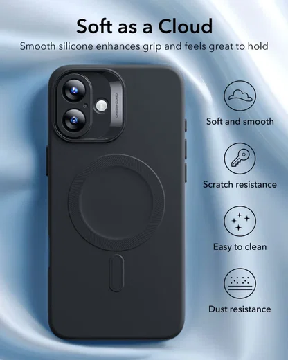 ESR Cloud Soft HaloLock Apple iPhone 16 Hoesje MagSafe Zwart afbeelding 3
