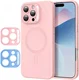 ESR Cloud Soft HaloLock Apple iPhone 16 Pro Hoesje MagSafe Roze