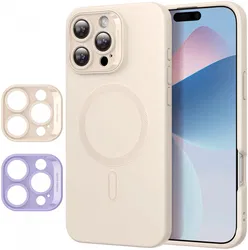 ESR Cloud Soft HaloLock Apple iPhone 16 Pro Max Hoesje MagSafe Beige afbeelding