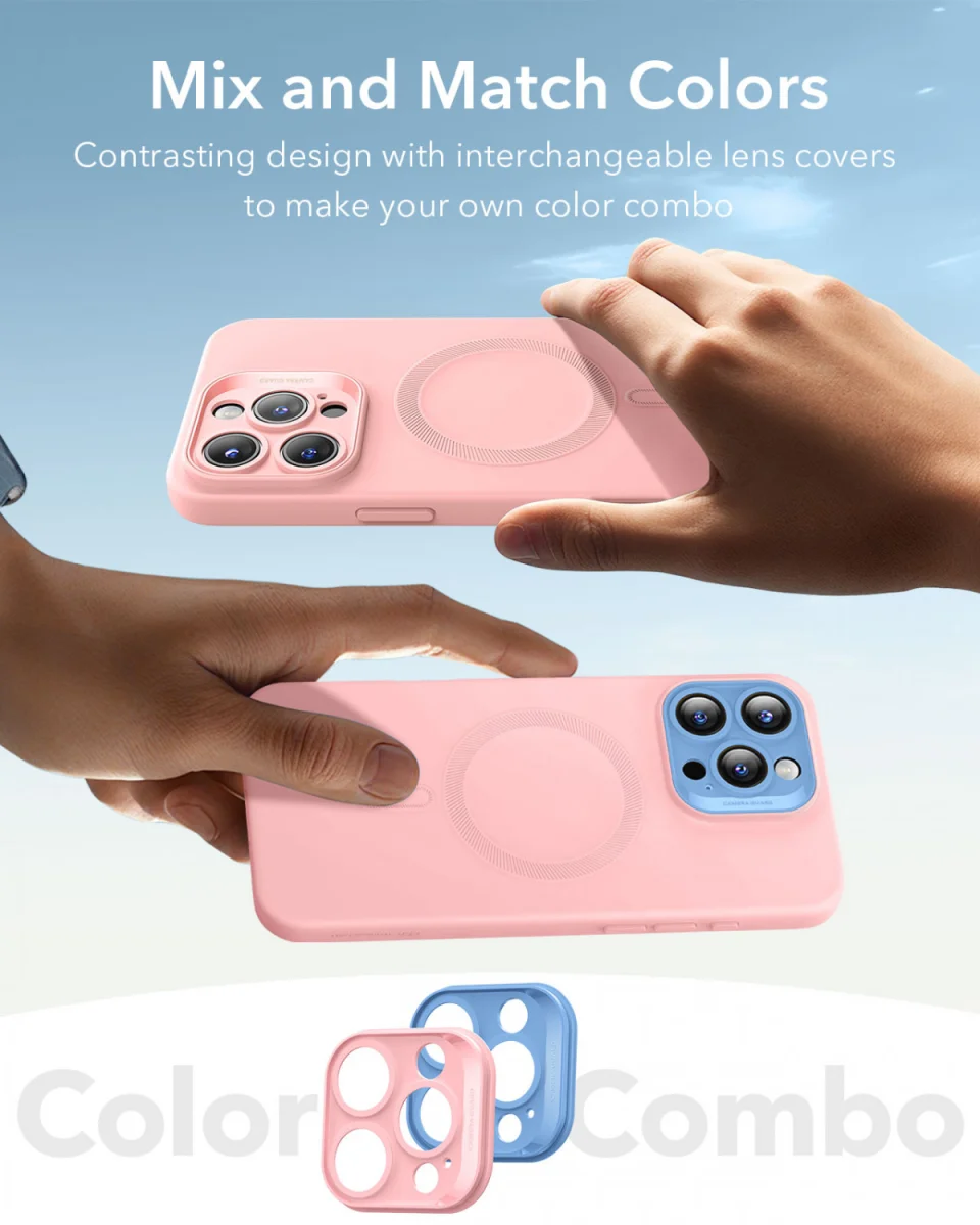 ESR Cloud Soft HaloLock Apple iPhone 16 Pro Max Hoesje MagSafe Roze afbeelding 5