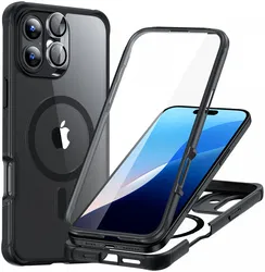 ESR Armor Tough Apple iPhone 16 Plus Hoesje MagSafe Transparant Zwart afbeelding