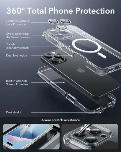 ESR Armor Tough Apple iPhone 16 Pro Hoesje MagSafe Transparant afbeelding 2
