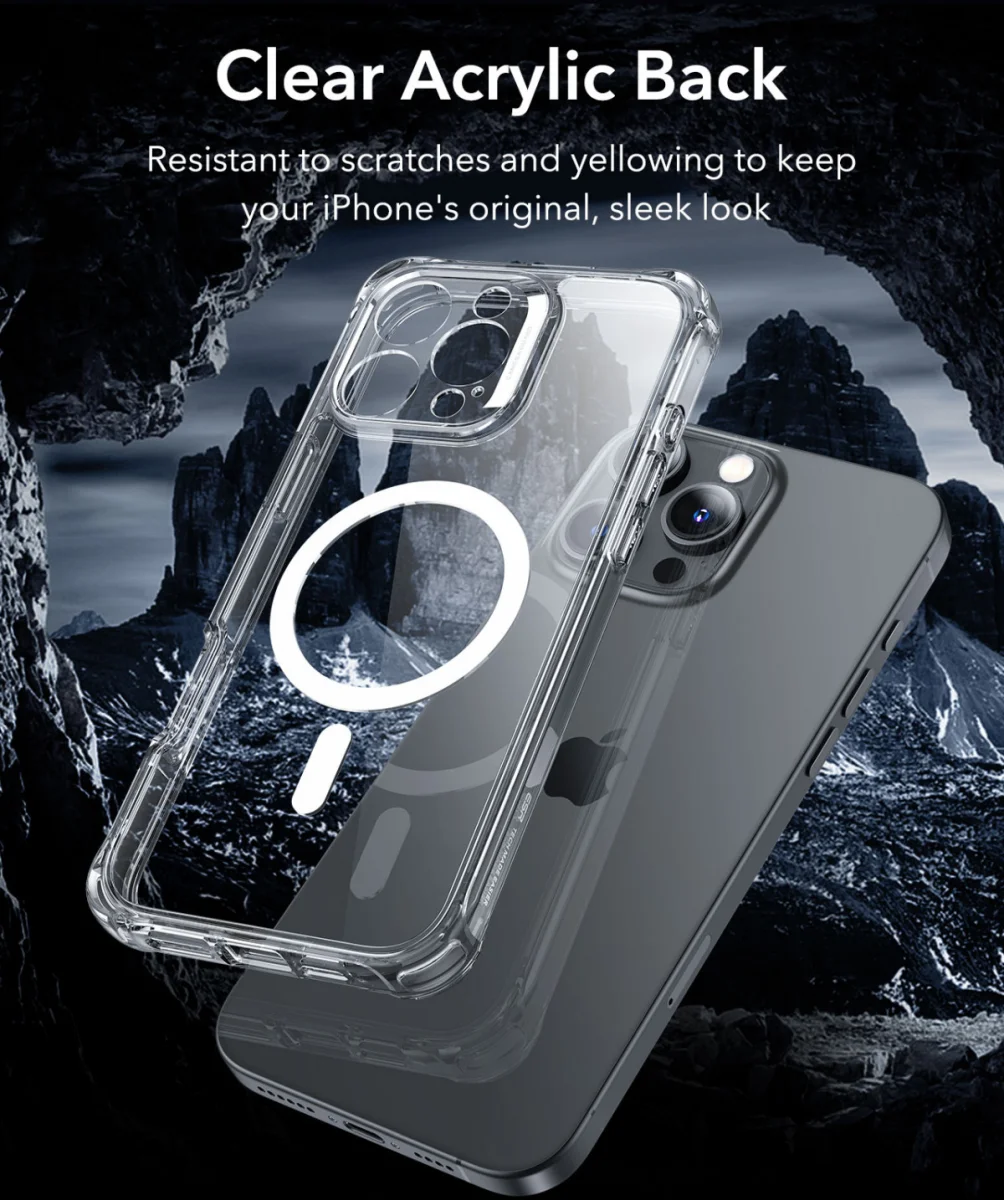 ESR Armor Tough Apple iPhone 16 Pro Hoesje MagSafe Transparant afbeelding 4