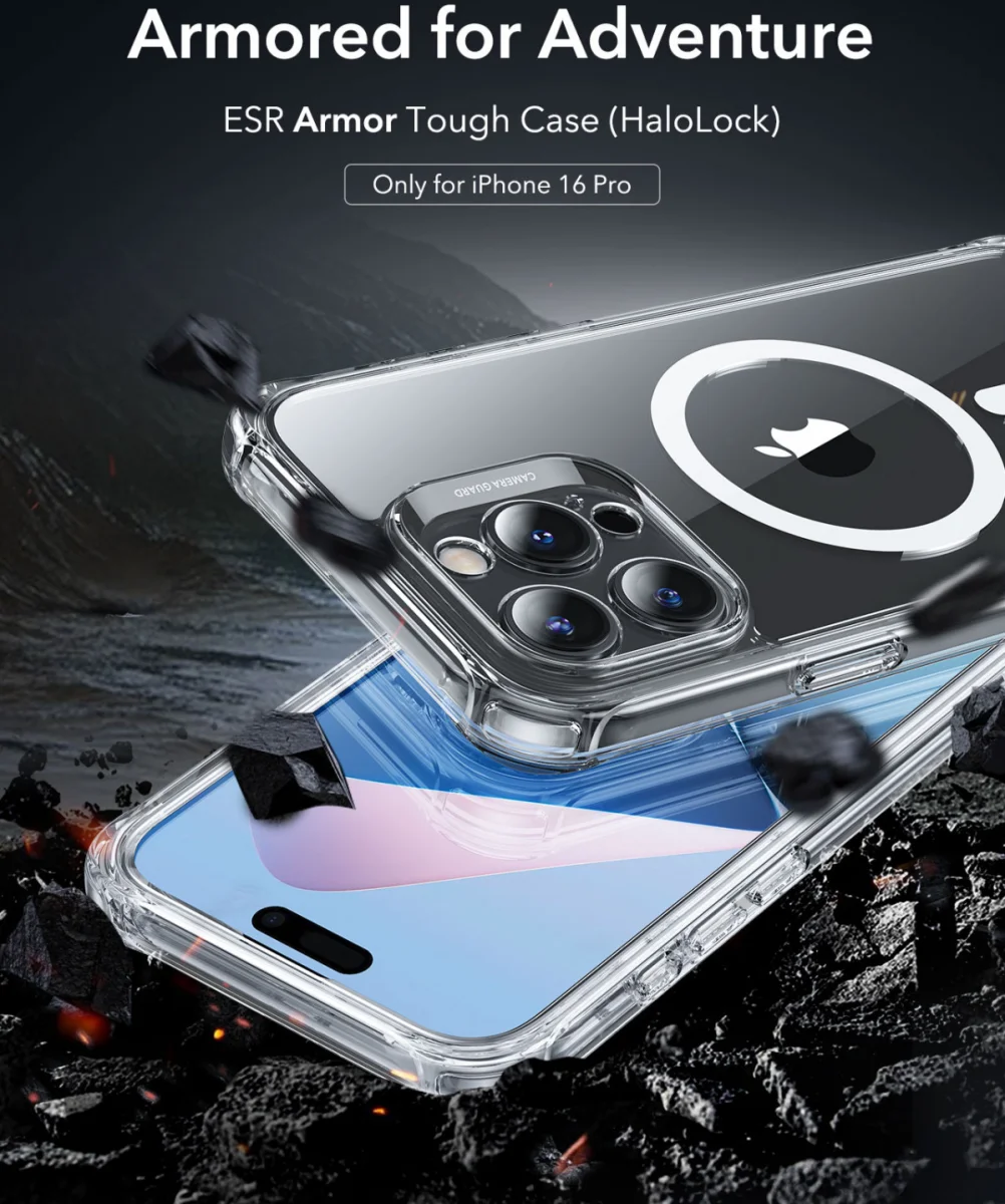 ESR Armor Tough Apple iPhone 16 Pro Hoesje MagSafe Transparant afbeelding 5