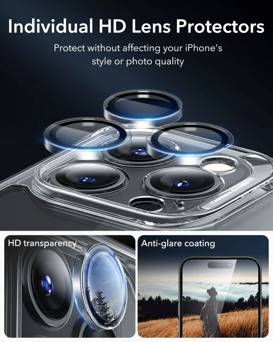 ESR Armor Tough Apple iPhone 16 Pro Hoesje MagSafe Transparant afbeelding 7