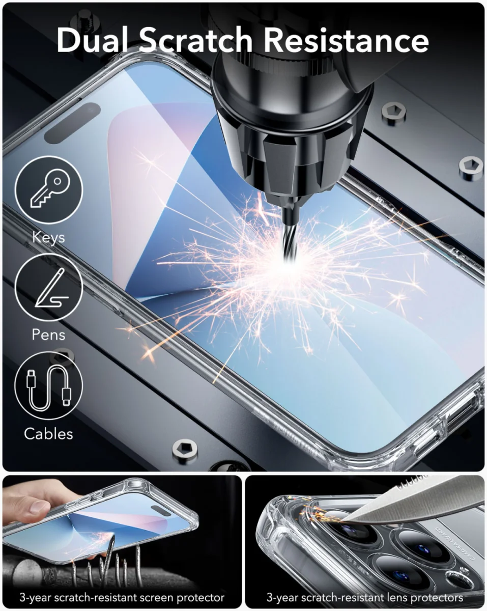 ESR Armor Tough Apple iPhone 16 Pro Hoesje MagSafe Transparant afbeelding 8