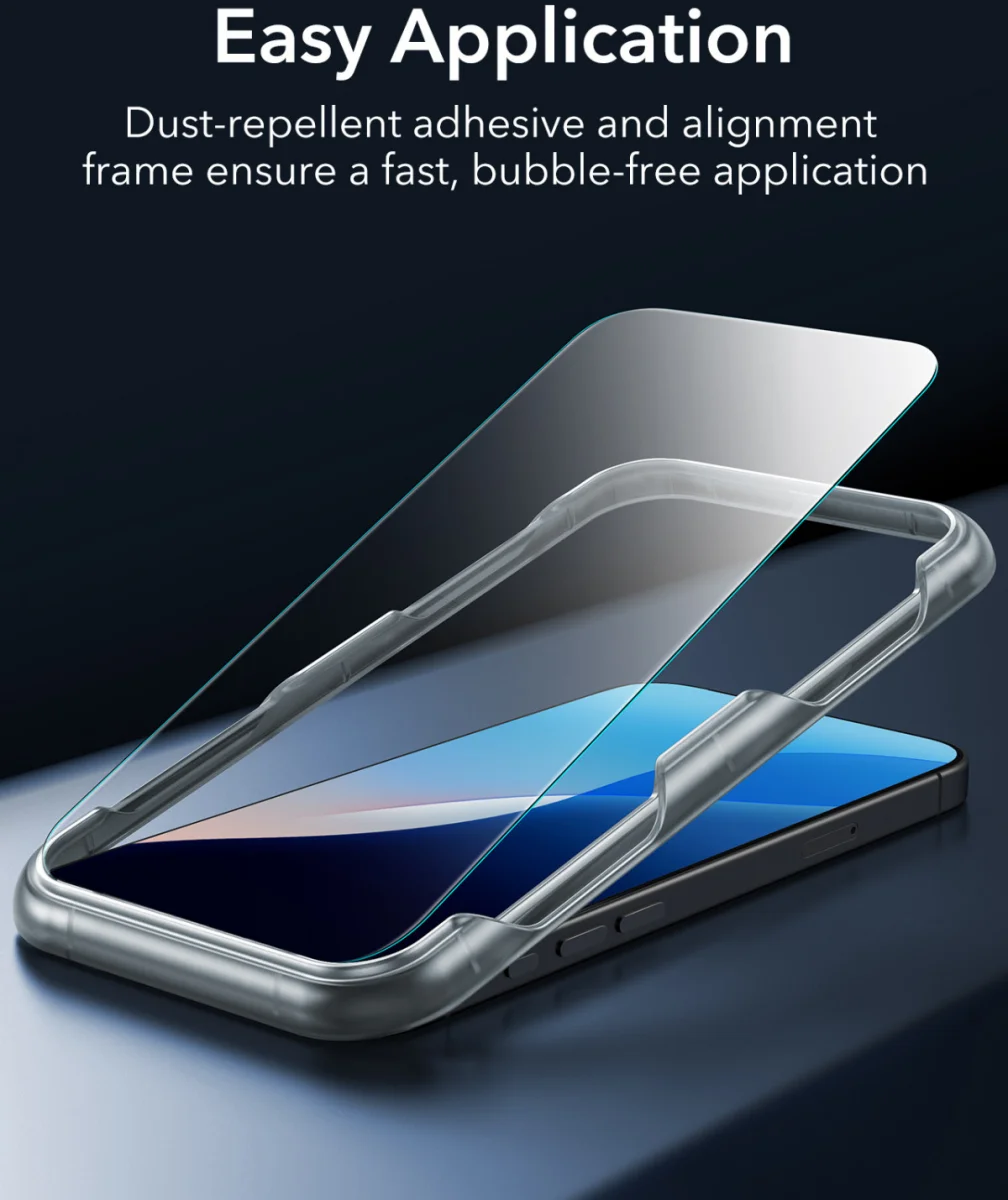 ESR Classic Pro Apple iPhone 16 Hoesje MagSafe + Tempered Glass Frosted Zwart afbeelding 4