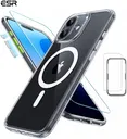 ESR Classic Pro Apple iPhone 16 Hoesje MagSafe + Tempered Glass Transparant
