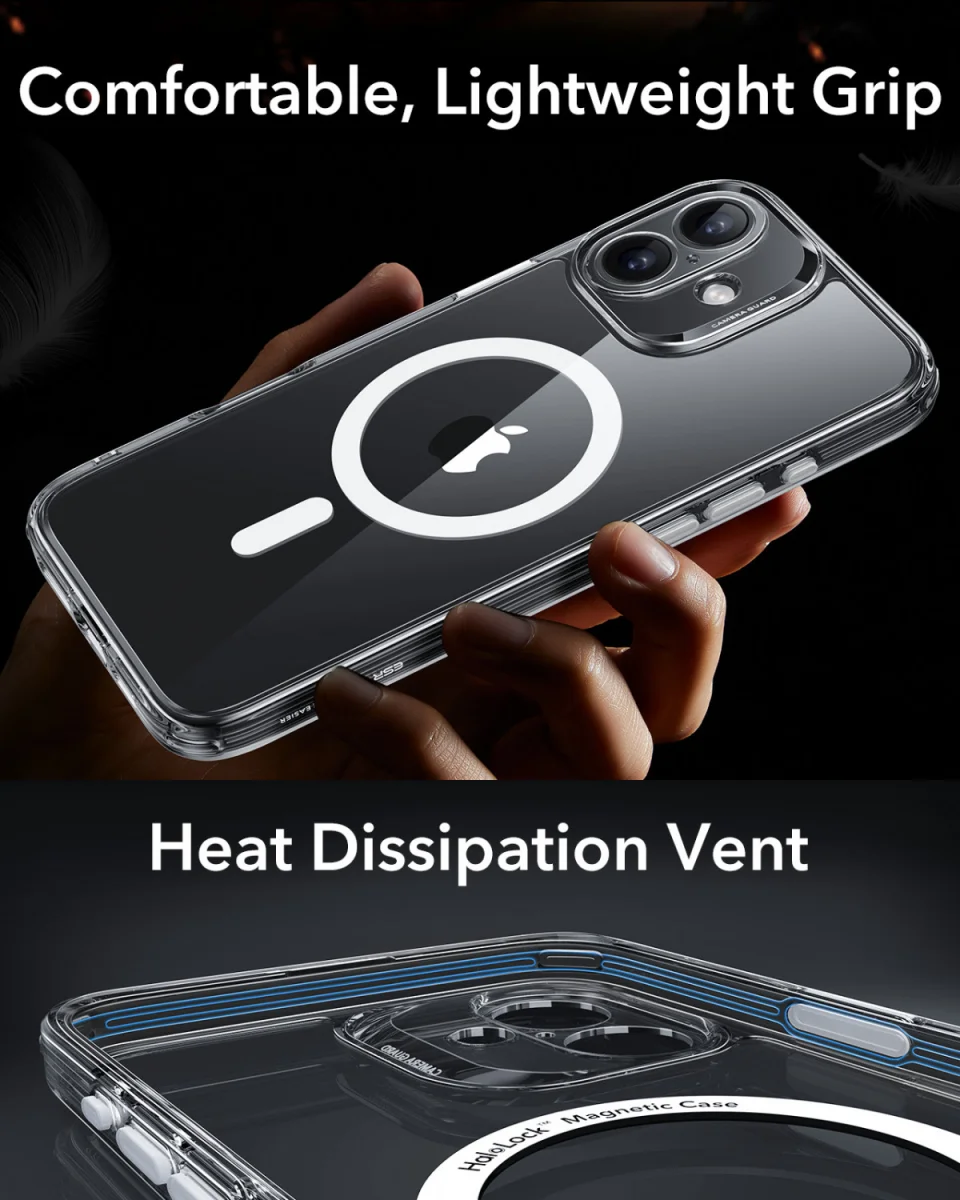 ESR Classic Pro Apple iPhone 16 Hoesje MagSafe + Tempered Glass Transparant afbeelding 8