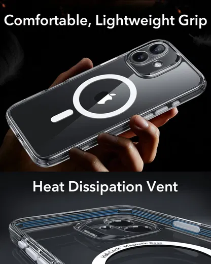 ESR Classic Pro Apple iPhone 16 Hoesje MagSafe + Tempered Glass Transparant afbeelding 8