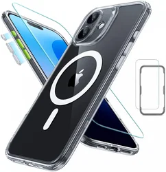 ESR Classic Pro iPhone 16 Plus Hoesje MagSafe + Tempered Glass Transparant afbeelding