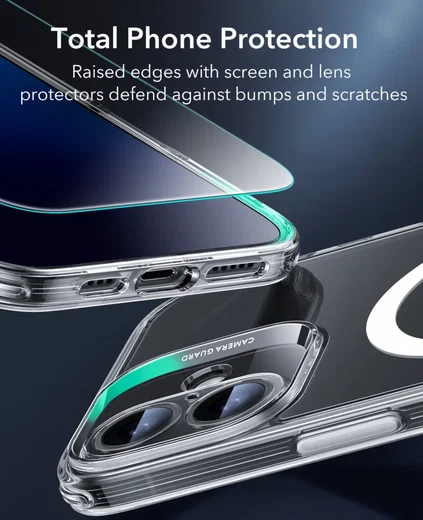 ESR Classic Pro iPhone 16 Plus Hoesje MagSafe + Tempered Glass Transparant afbeelding 4