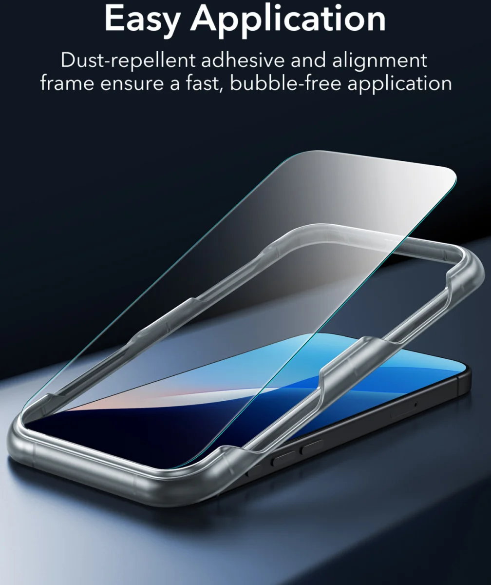 ESR Classic Pro iPhone 16 Pro Hoesje MagSafe + Tempered Glass Frosted Zwart afbeelding 5