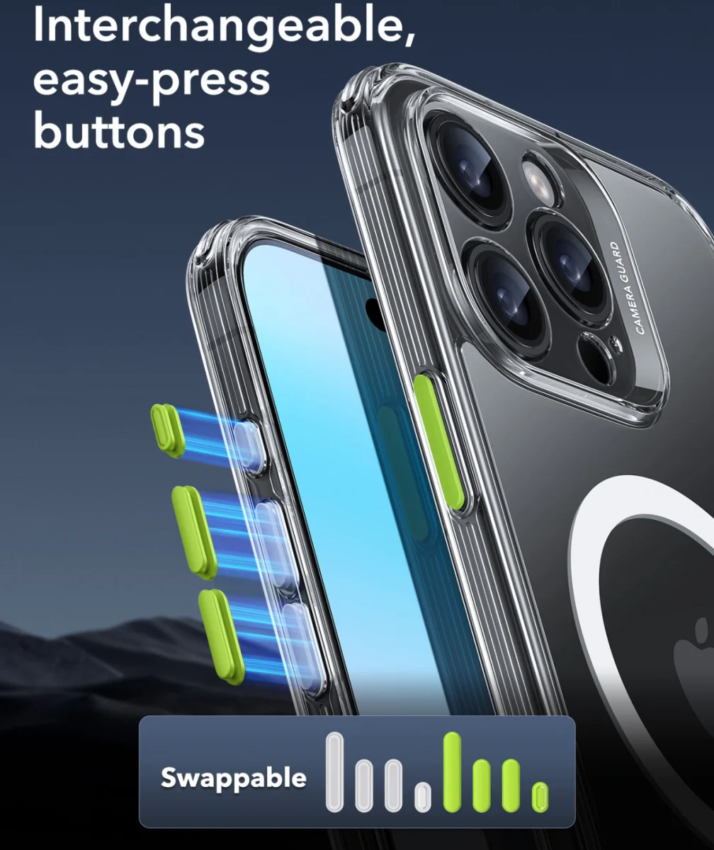 ESR Classic Pro iPhone 16 Pro Hoesje MagSafe + Tempered Glass Transparant afbeelding 6