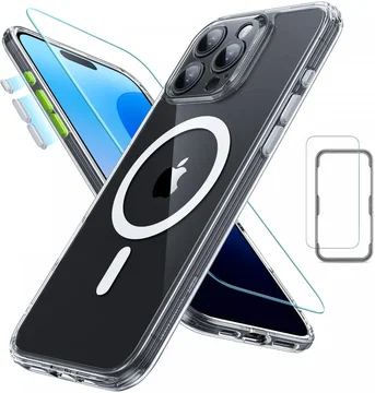 ESR Classic Pro iPhone 16 Pro Max Hoesje MagSafe + Tempered Glass Transparant