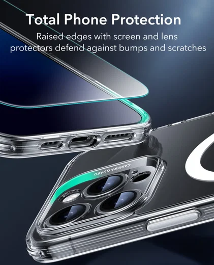 ESR Classic Pro iPhone 16 Pro Max Hoesje MagSafe + Tempered Glass Transparant afbeelding 4