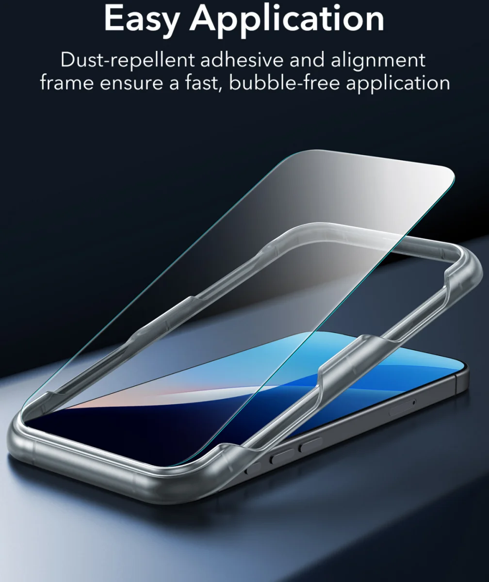 ESR Classic Pro iPhone 16 Pro Max Hoesje MagSafe + Tempered Glass Frosted Grijs afbeelding 5