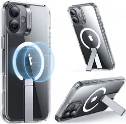 ESR Boost Flickstand HaloLock iPhone 16 Hoesje MagSafe Transparant afbeelding