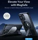 ESR Boost Flickstand HaloLock iPhone 16 Hoesje MagSafe Transparant Zwart afbeelding 2