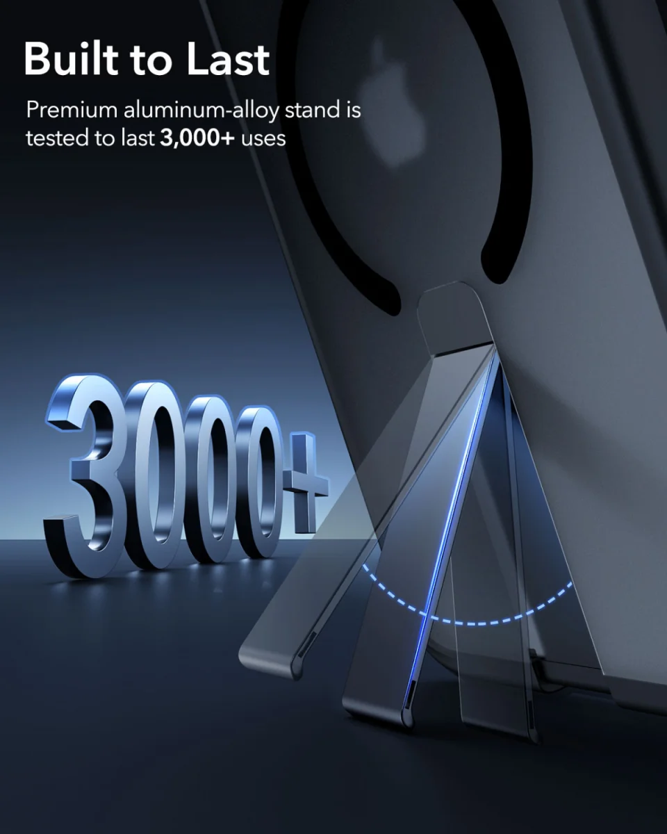 ESR Boost Flickstand HaloLock iPhone 16 Hoesje MagSafe Frosted Zwart afbeelding 6
